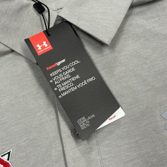NWT Under Armour HeatGear OJHL Hockey Polo Shirt Stretch Short Sleeve Large - Picture 6 of 11